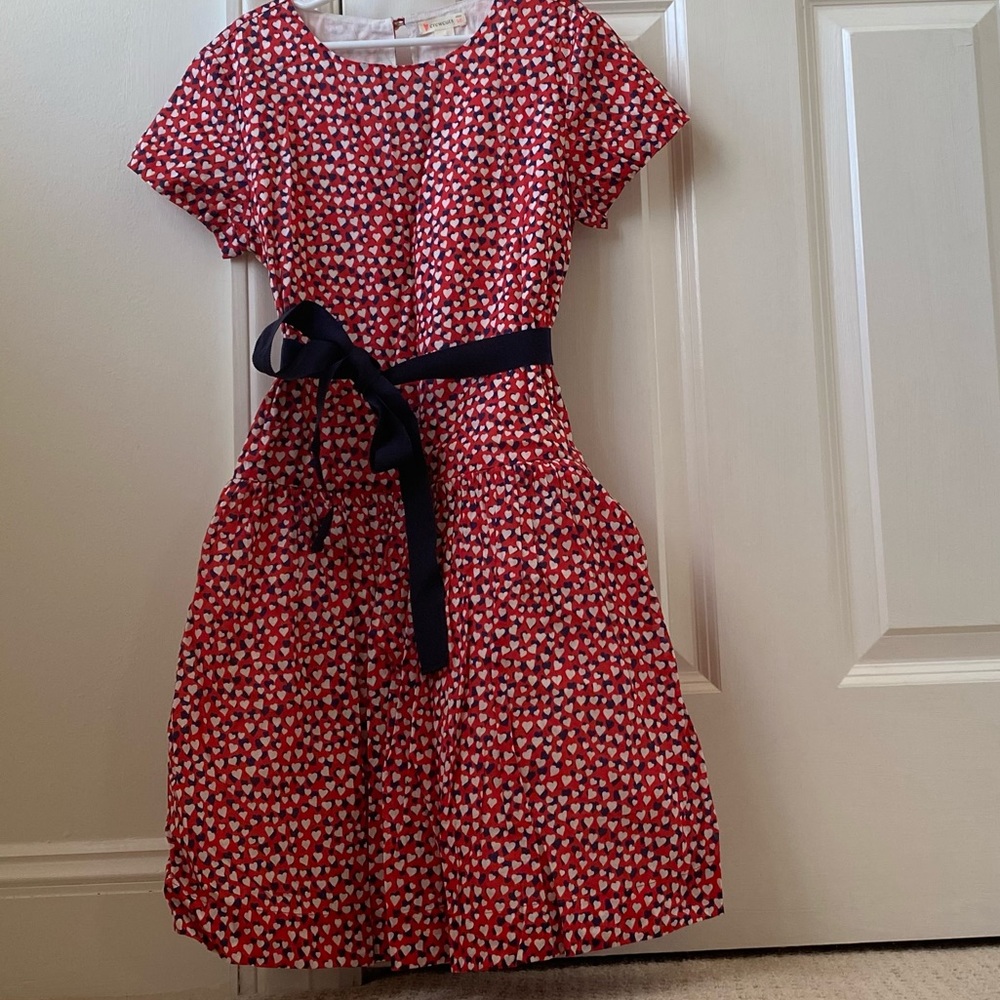 Party Dress with Heart Motif and Ribbon Tie